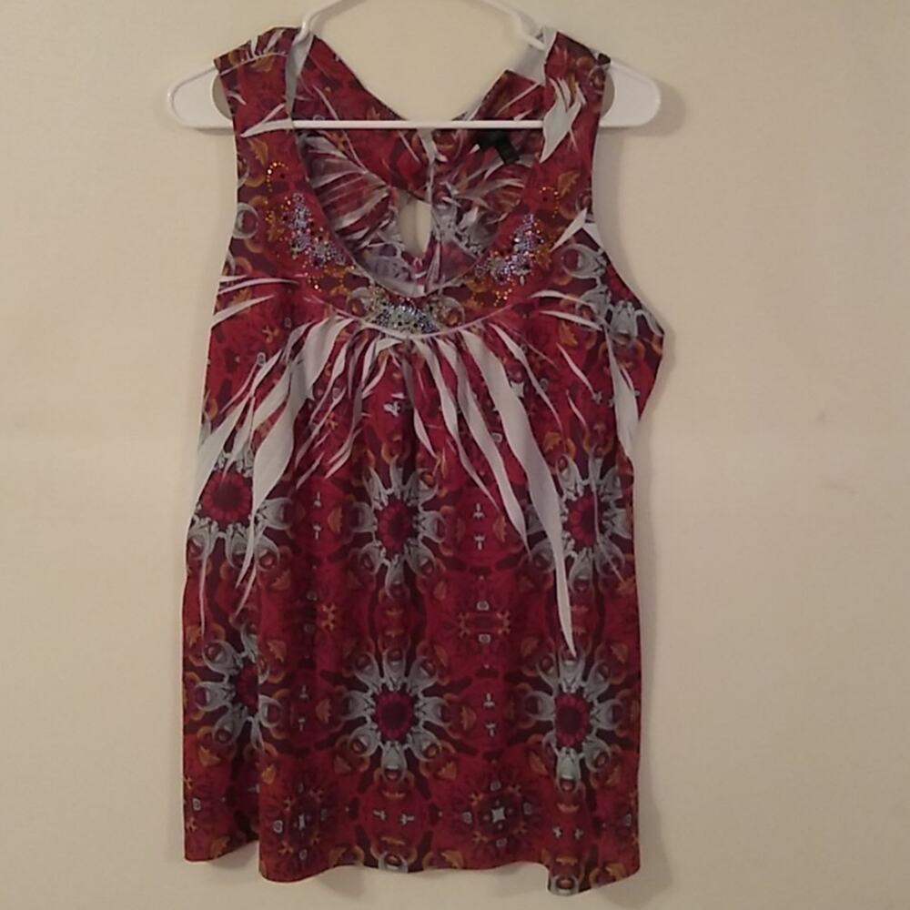 Soma Women's Size Large Floral sleeveless top  Y2K